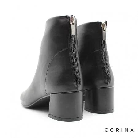 botin negro tacon cuadrado​
