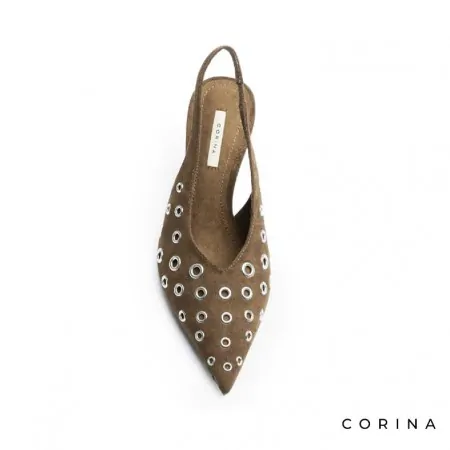 Tacones destalonados marrón