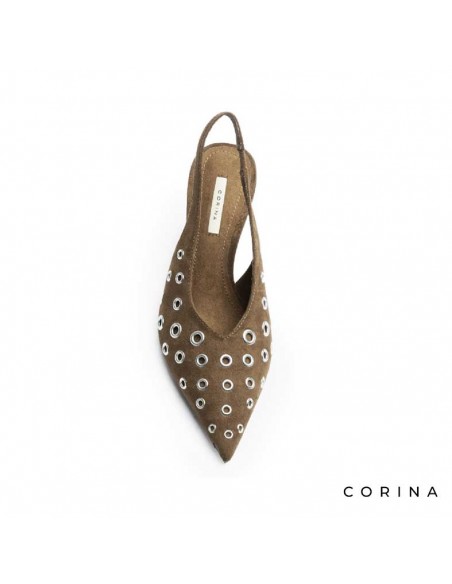 Tacones destalonados marrón