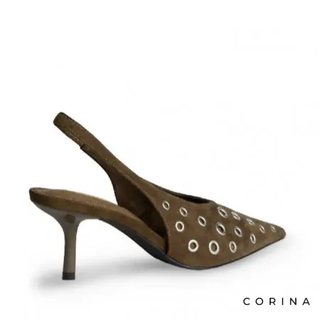 Tacones marrón mujer