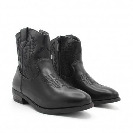 botines cowboy niña negras