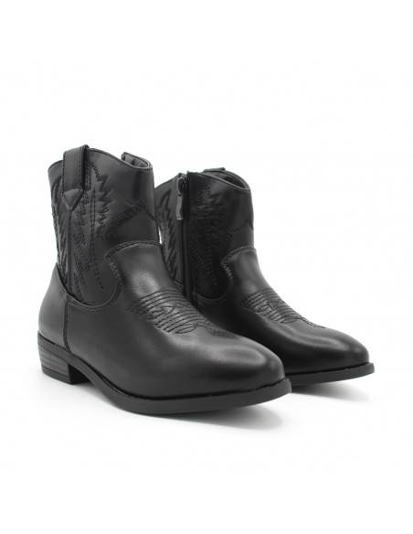 botines cowboy niña negras