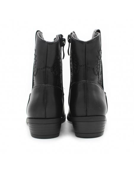 botin niña negro