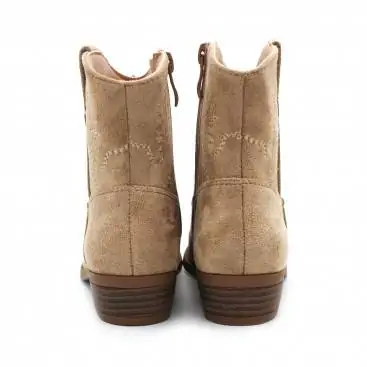 botines cowboy niña beige
