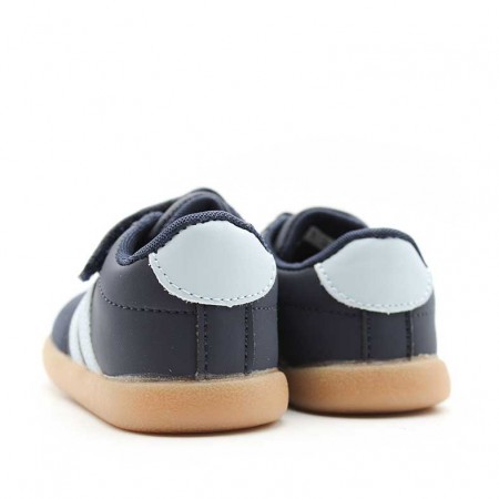 zapatilla infantil azul marino y azul celeste