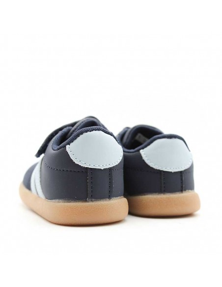 zapatilla infantil azul marino y azul celeste