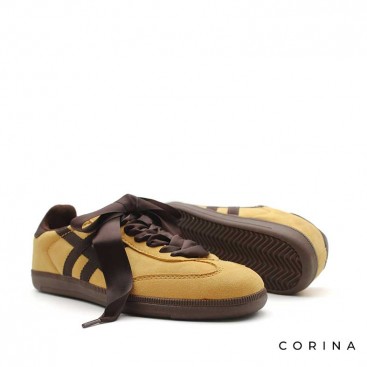 zapatilla amarilla lazo raso