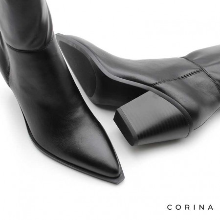 Botín negro con tacón