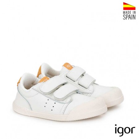 Tennis Igor respetuoso blanco/mostaza