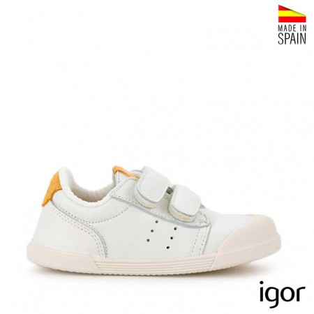 Tennis Igor respetuoso blanco/mostaza