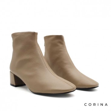 botines beige mujer