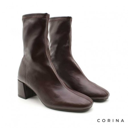 botines ajustados burdeos