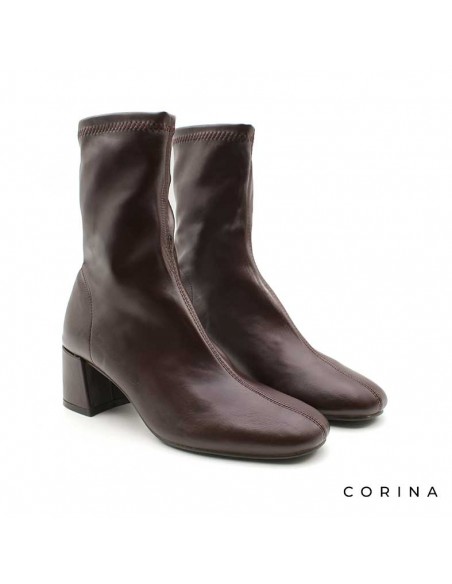 botines ajustados burdeos