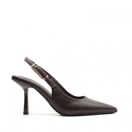 zapatos tacon marron​