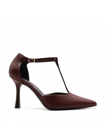 zapatos tacon alto burdeos​