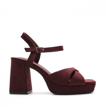 sandalias burdeos fiesta​