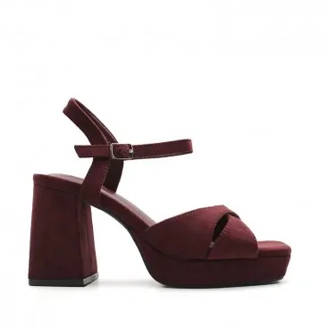 sandalias burdeos fiesta​