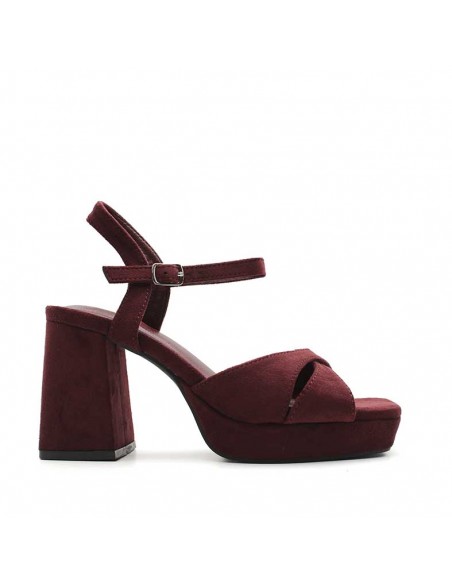 sandalias burdeos fiesta​