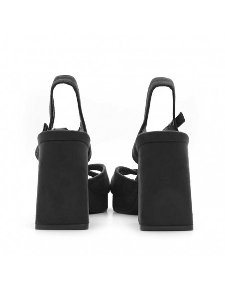 sandalias negras mujer tacon​