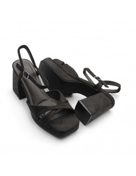 sandalias negras fiesta comodas​