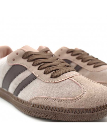 zapatilla terciopelo mujer rosa