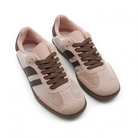 zapatilla terciopelo rosa