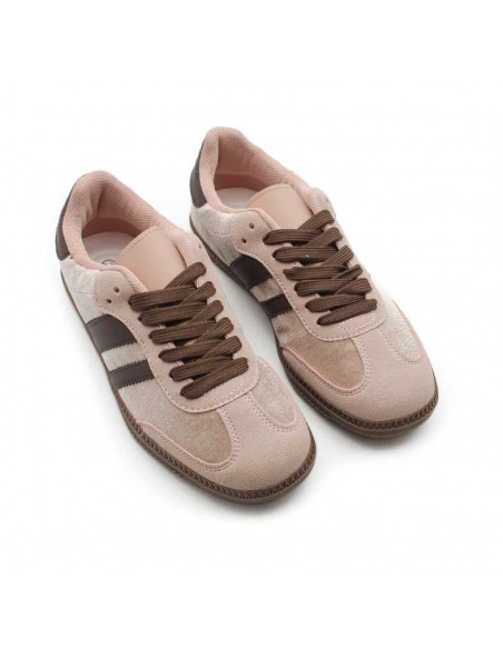 zapatilla terciopelo rosa