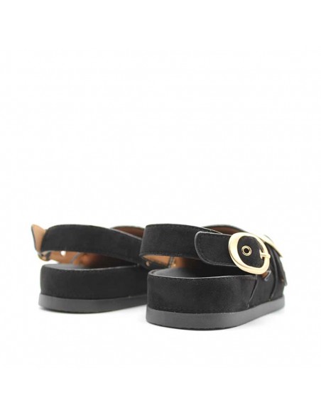 zuecos con hebilla trasera mujer​