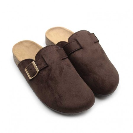 zuecos marron chocolate​