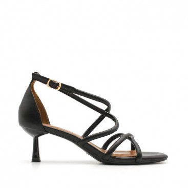 sandalias negras fiesta comodas​