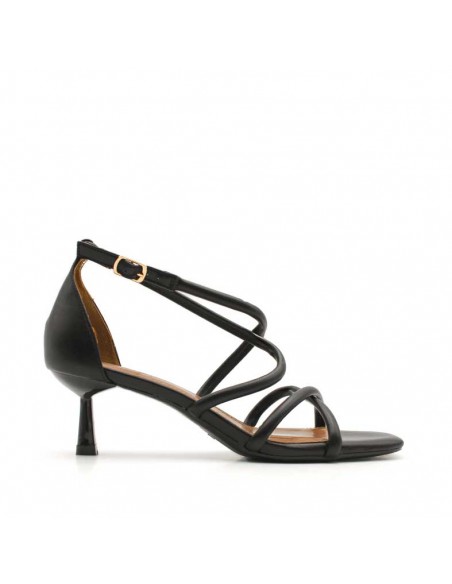 sandalias negras fiesta comodas​