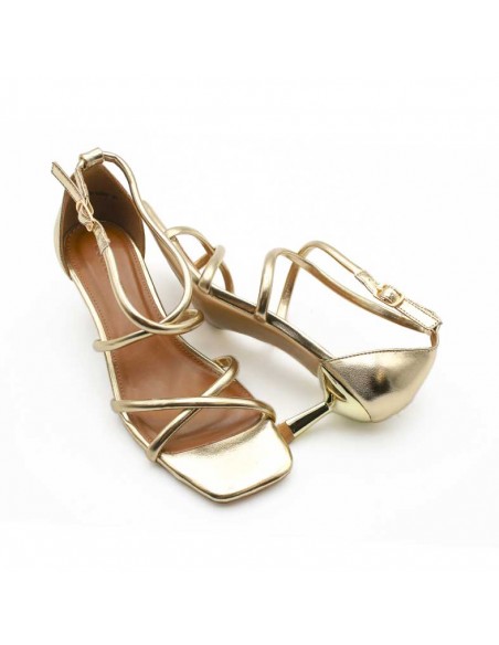 sandalias tacon bajo fiesta​