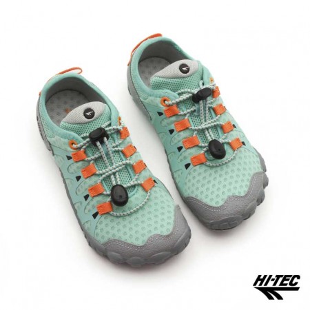 HI-TEC Abyss Junior – Scarpe Barefoot Bambino Per Montagna Ed Escursionismo – Leggere, Traspiranti, Flessibili – Black-Lime, Taglia 30