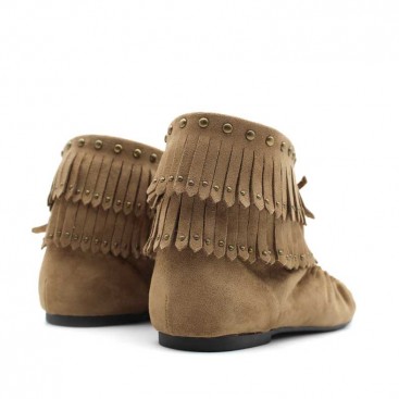 botin plano flecos​