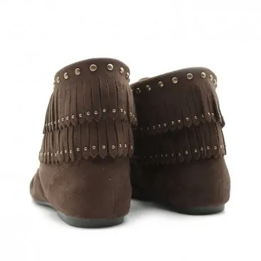 botines antelina flecos