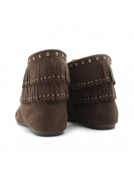 botines antelina flecos