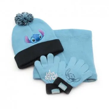 gorro bufanda y guantes stitch