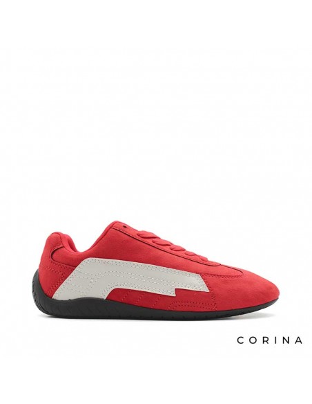 Zapatillas rojas casual mujer