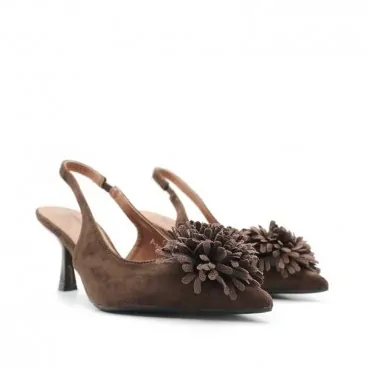 zapatos de tacon marrones​