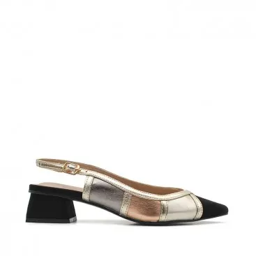 zapatos slingback​ negros