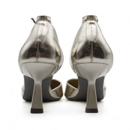 Zapato de salón plomo con tacón fino