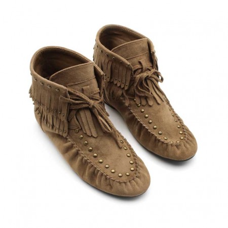 botines boho flecos​