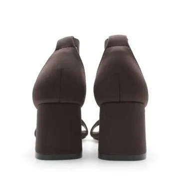 sandalia marron tacon clasica