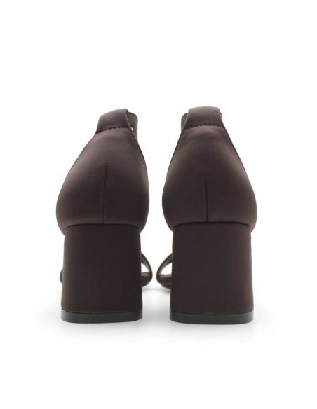 sandalia marron tacon clasica