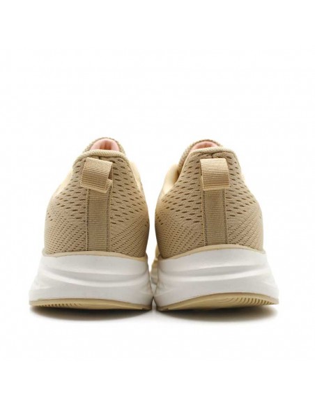 Parte trasera zapatilla beige memory foam mujer