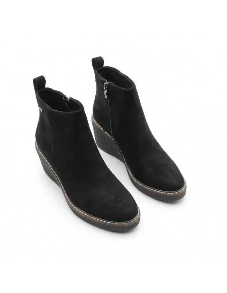 botin cuña negro​