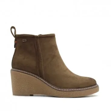 Botín marrón mujer cuña