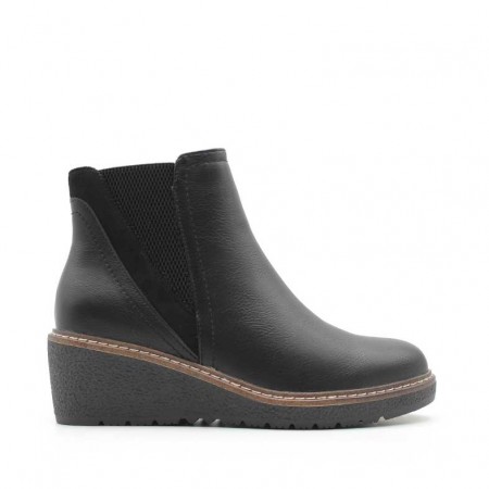 botines negros cuña mujer​