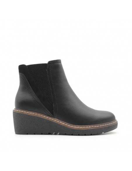 botines negros cuña mujer​