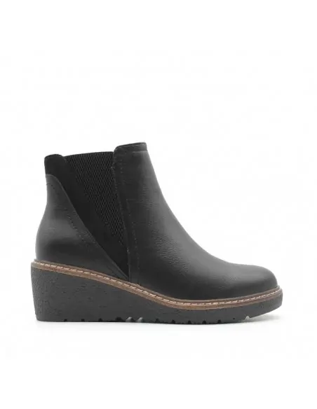 botines negros cuña mujer​
